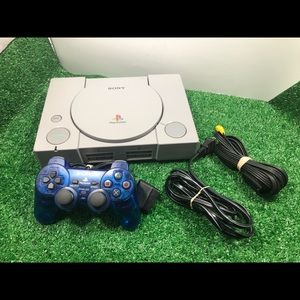 Classic OG Sony PlayStation Console Complete with Controller and AV cables